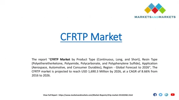 CFRTP Market worth 1,690.3 Million USD by 2026
