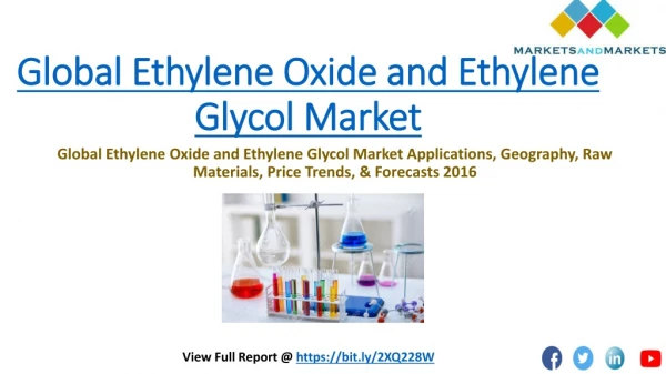 Global ethylene glycol market is expected to reach $39,865.3 million in 2016