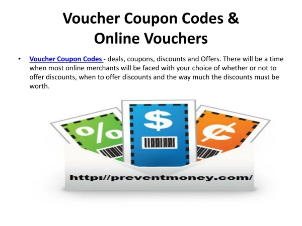 Voucher Coupon Codes & Online Vouchers