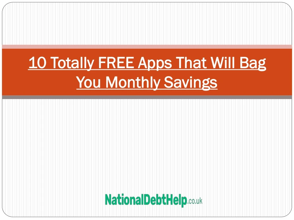 10 totally free apps that will bag you monthly savings