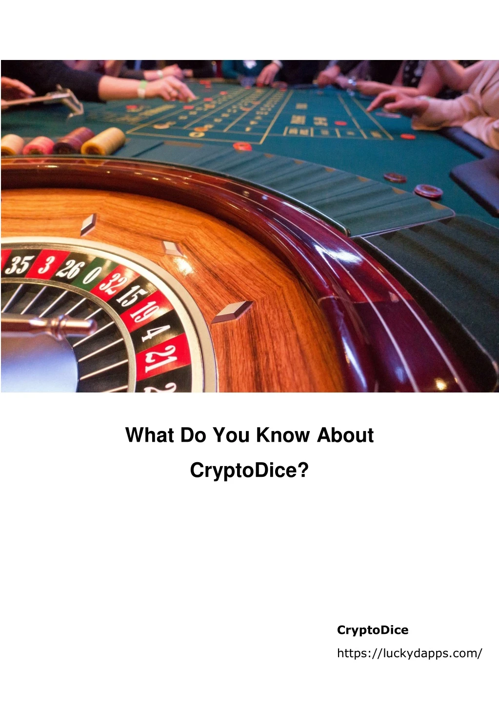 what do you know about cryptodice