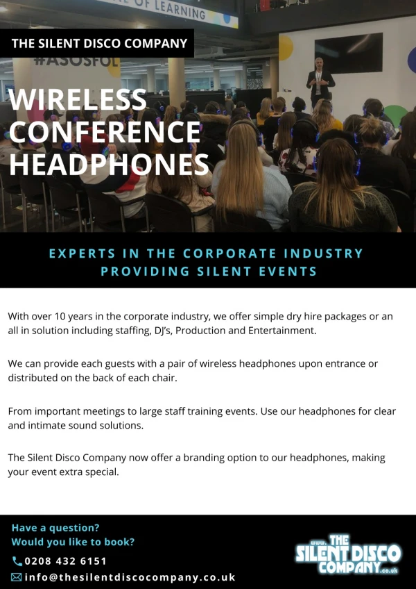 Wireless conference headphones
