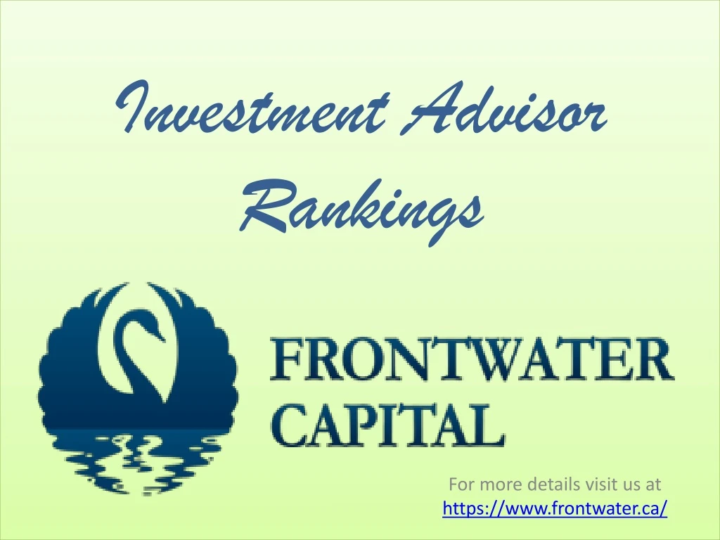 investment advisor rankings