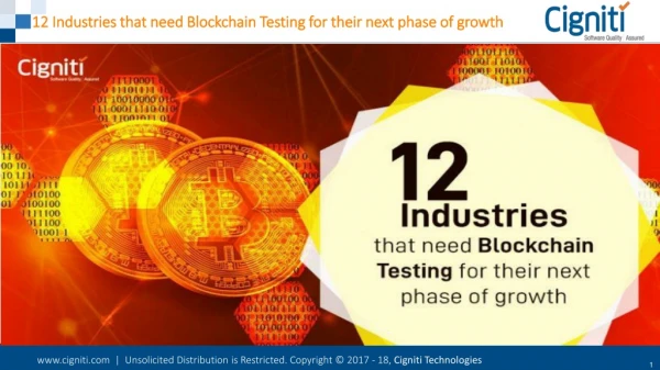 12 Industries that need Blockchain Testing for their next phase of growth