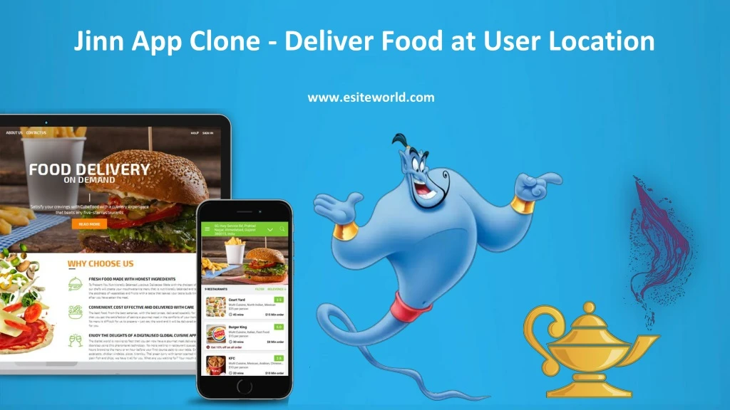 jinn app clone deliver food at user location