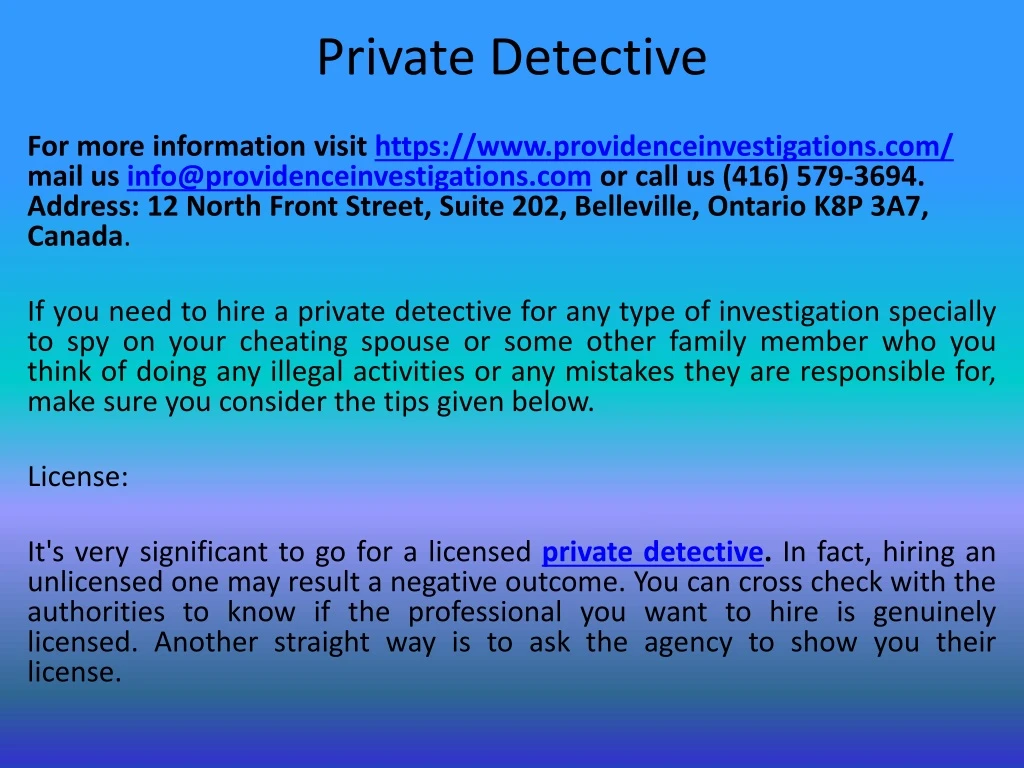 private detective