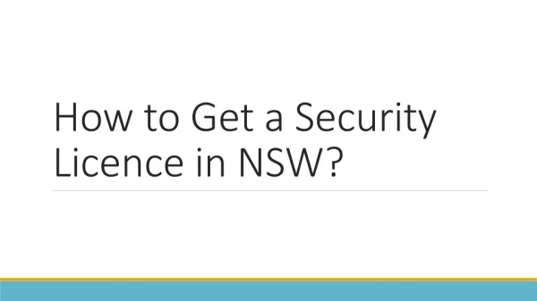 How to Get a Security Licence in NSW