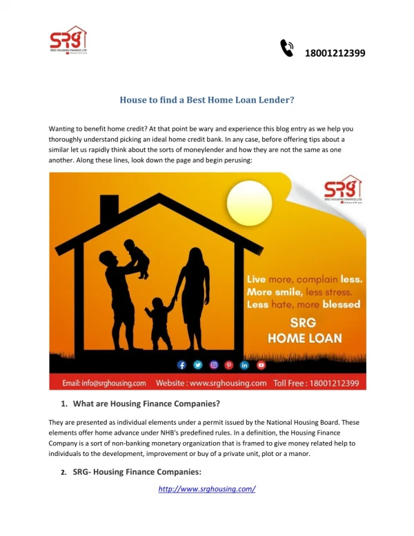 House to find a Best Home Loan Lender