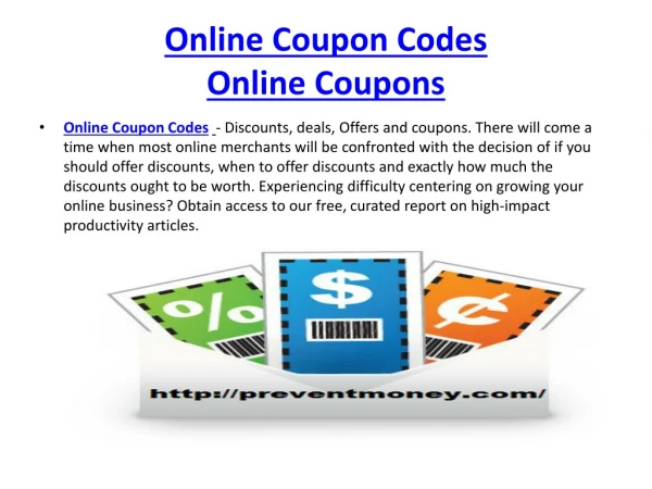 Online Coupon Codes & Online Coupons