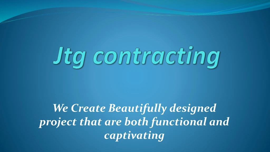 we create beautifully designed project that