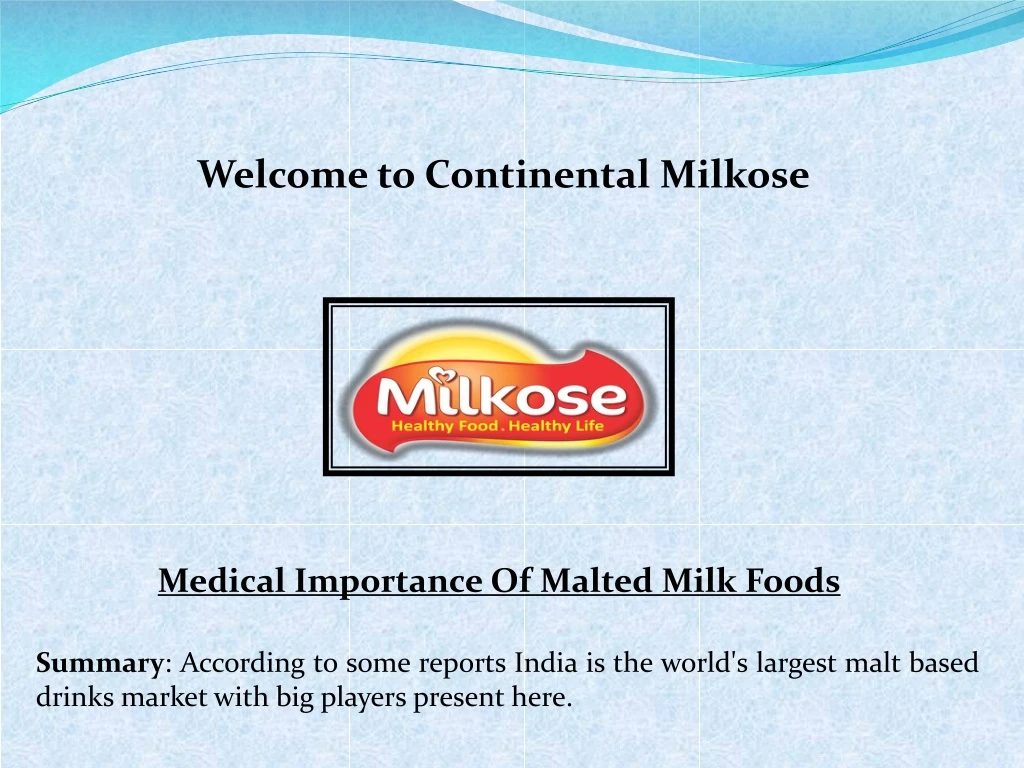 welcome to continental milkose