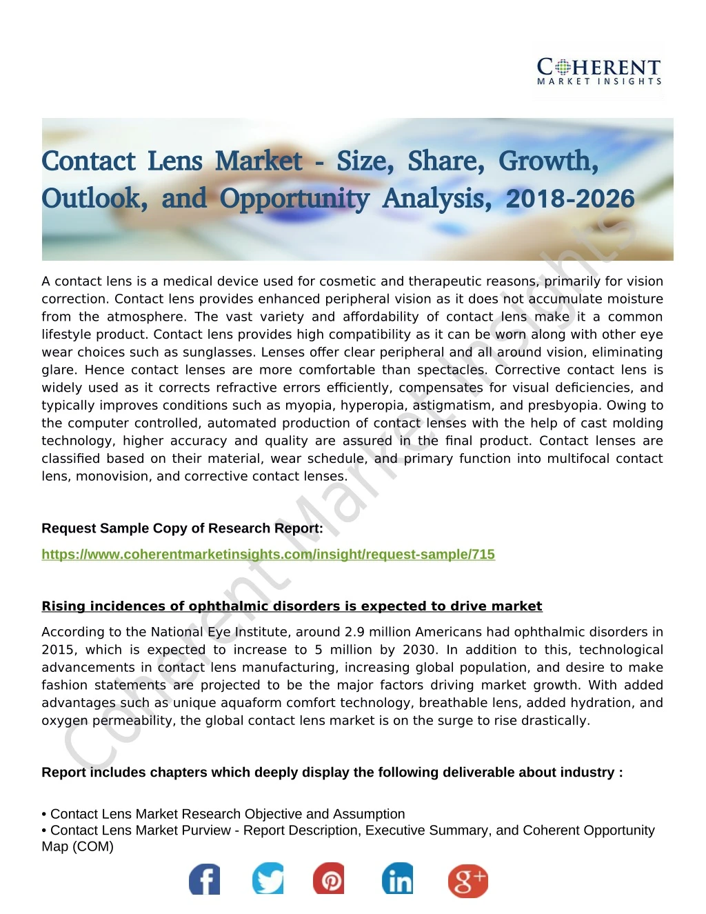 contact lens market size share growth contact