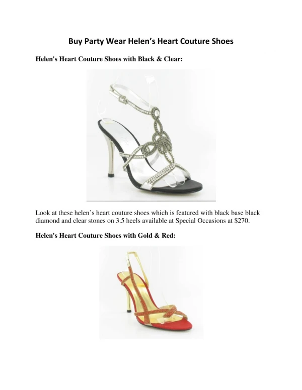 Buy Party Wear Helen’s Heart Couture Shoes