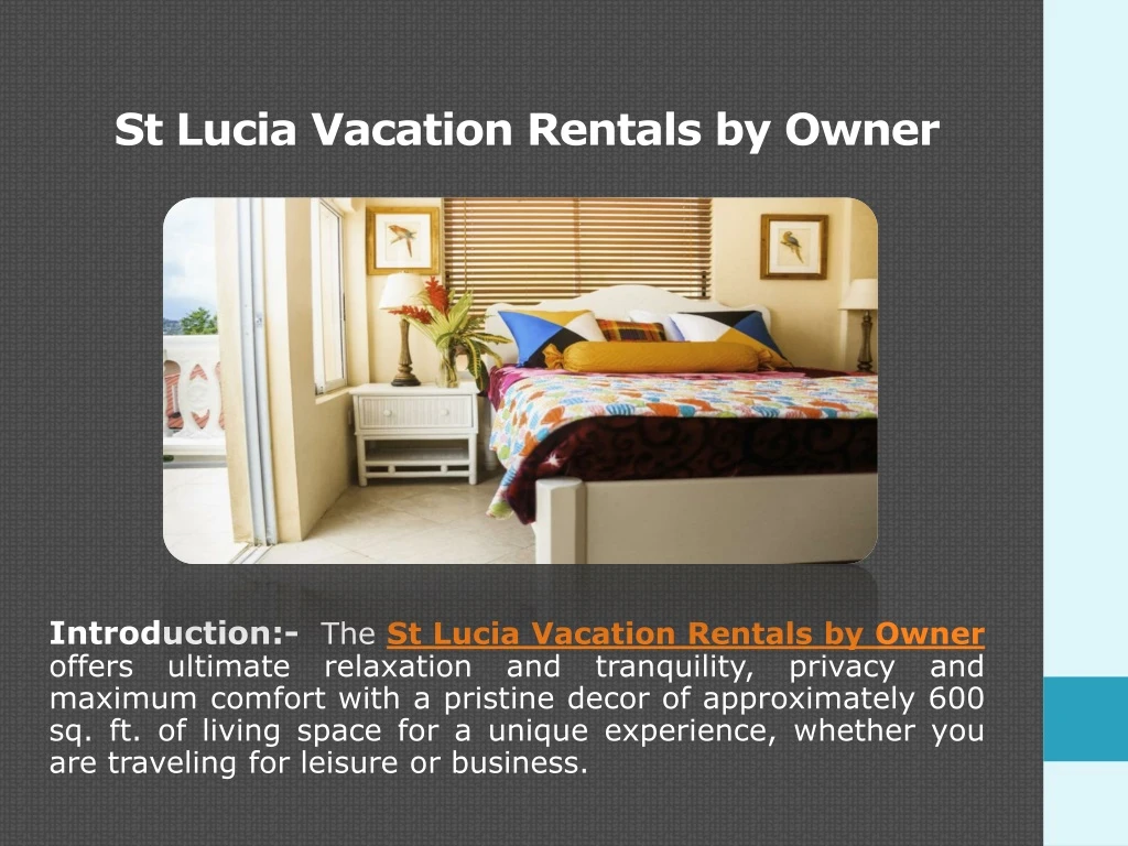 st lucia vacation rentals by owner