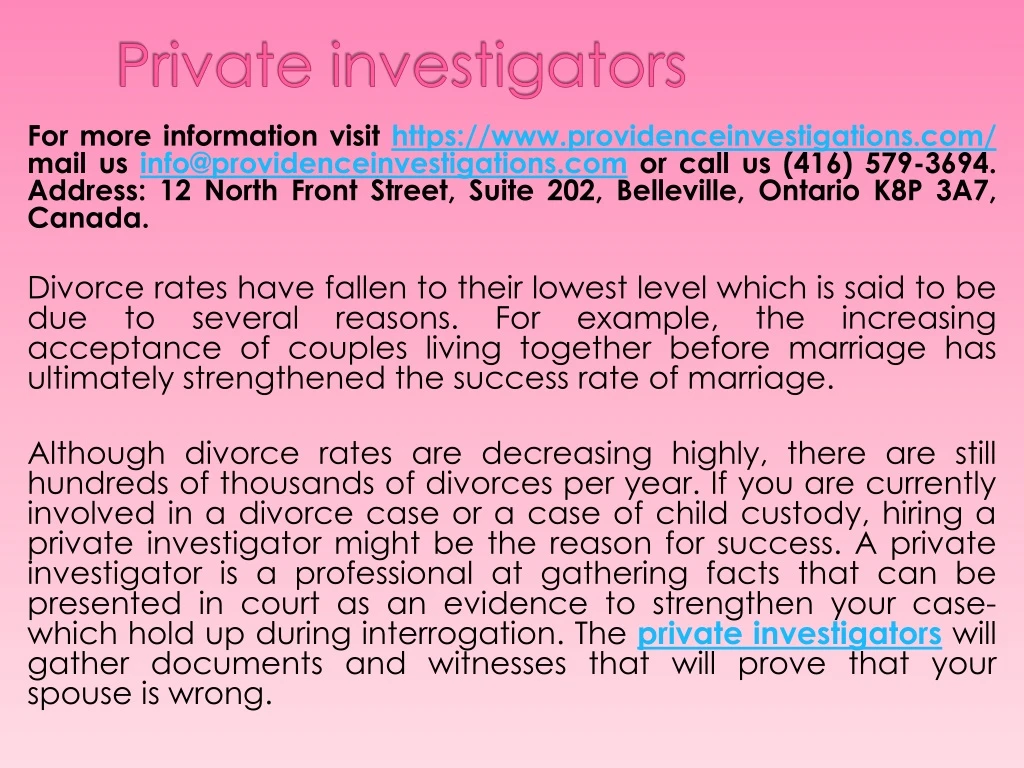 private investigators