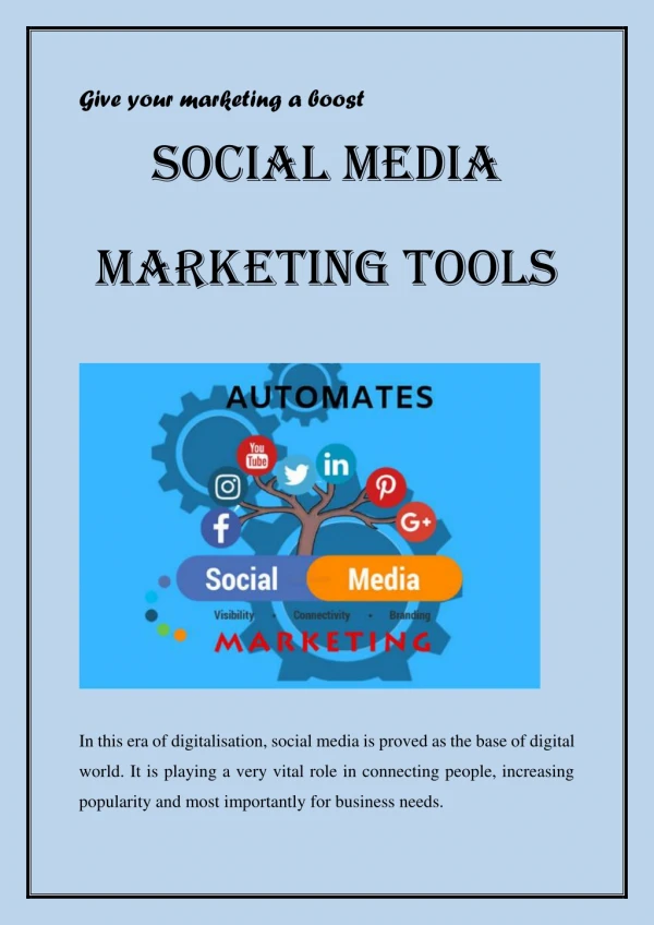 Social Media Marketing Tools