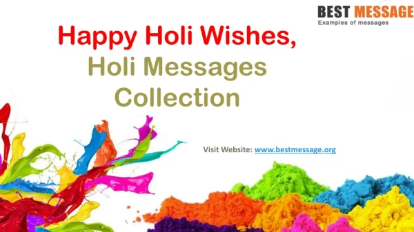 Holi Wishes Messages