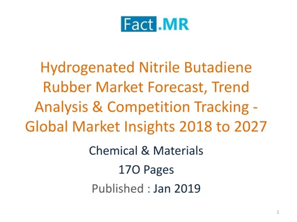 Hydrogenated Nitrile Butadiene Rubber Market Forecast- Global Market Insights 2018 to 2027