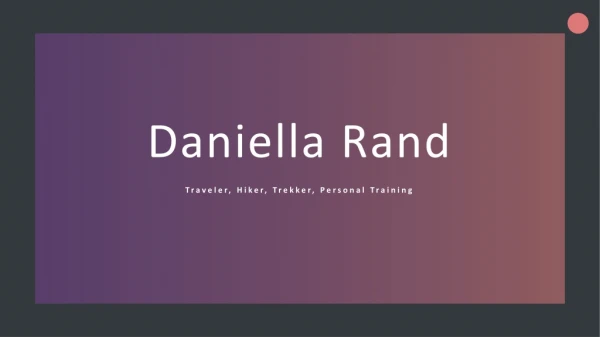 Daniella Rand (Financial Advisor) - Personal Trainer
