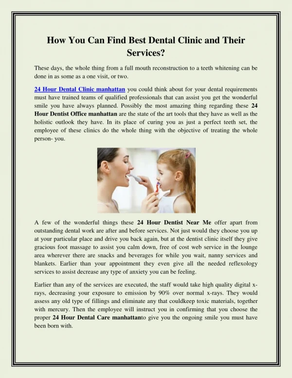How You Can Find Best Dental Clinic and Their Services