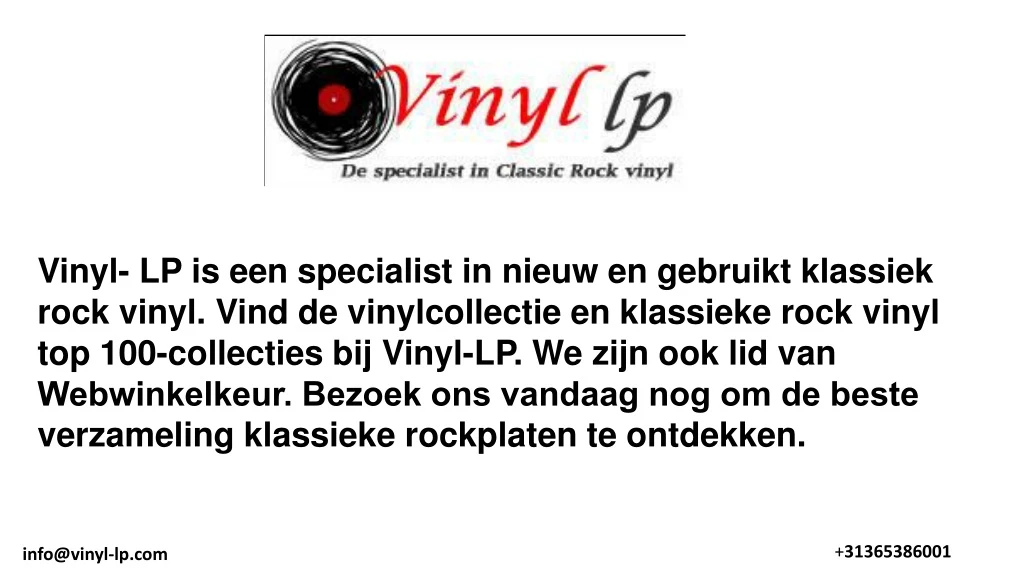 vinyl lp is een specialist in nieuw en gebruikt