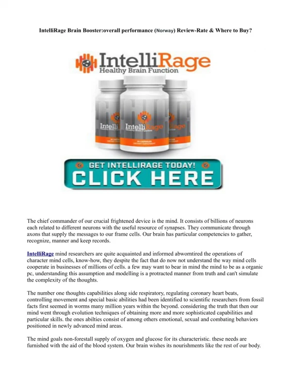 IntelliRage - Giving Your Brain the Boost it Needs? | Review