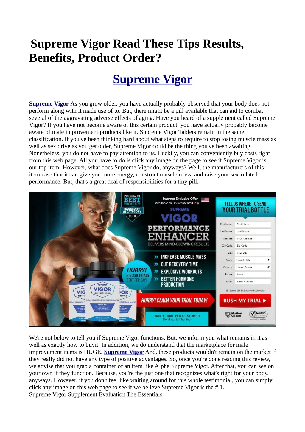 supreme vigor read these tips results benefits