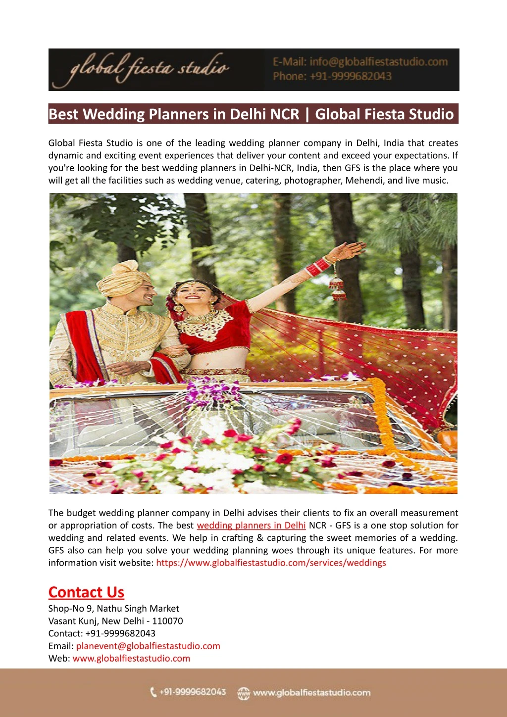 best wedding planners in delhi ncr global fiesta