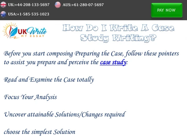 How To Write A Case Study Writing?