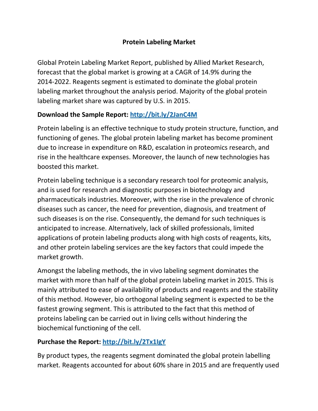 protein labeling market