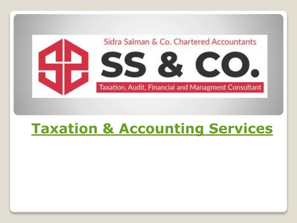 taxation accounting services