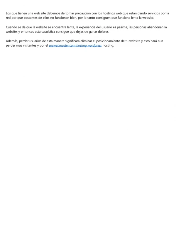 los que tienen una web site debemos de tomar