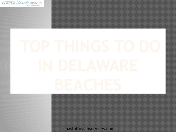 Top Things to Do in Delaware Beaches