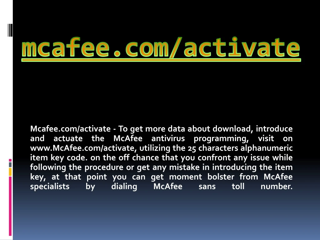 mcafee com activate