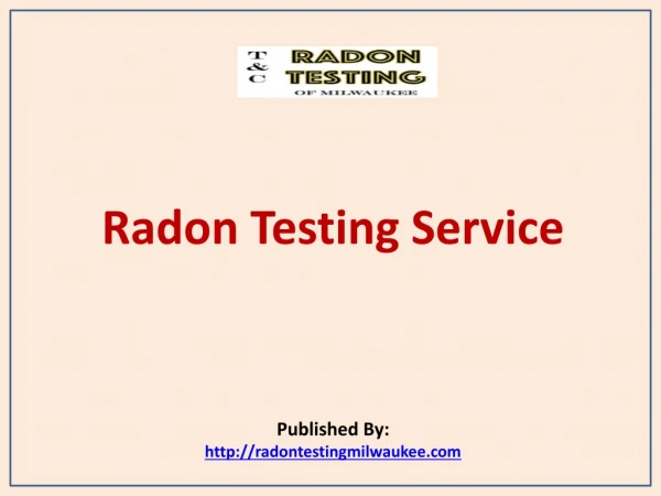Radon Testing Service