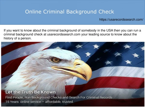 Online Criminal Background Check