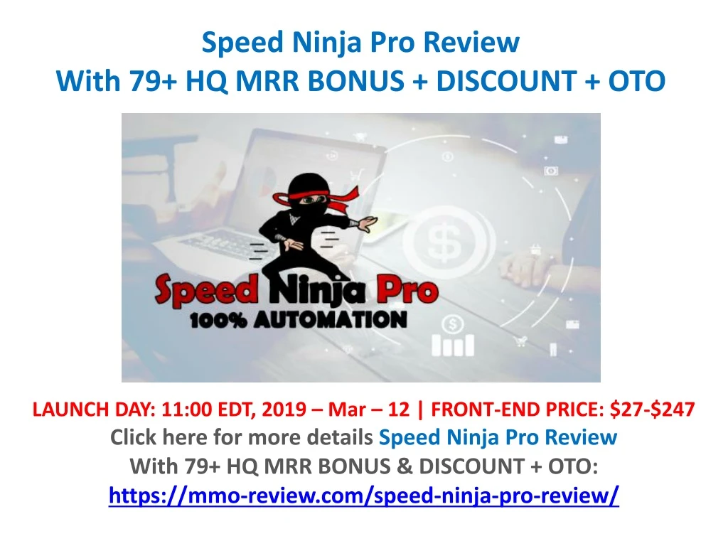 speed ninja pro review with 79 hq mrr bonus