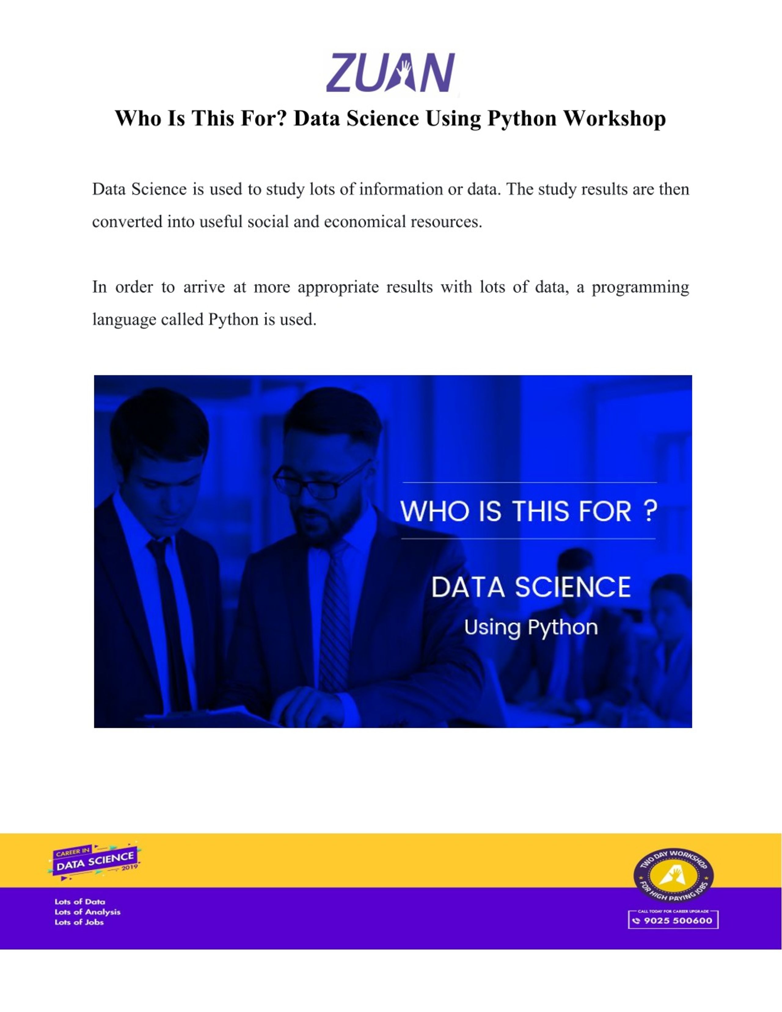 PPT - Who Is This For? Data Science Using Python Workshop PowerPoint ...