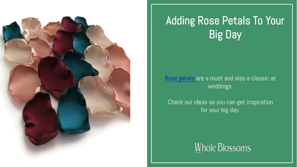 adding rose petals to your big day