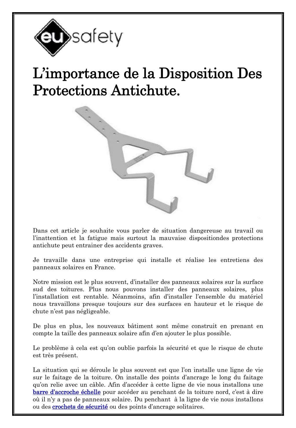 l importance de la disposition des l importance