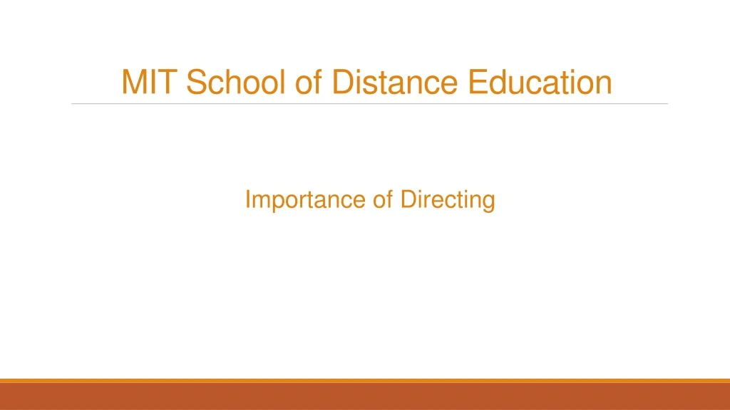 mit school of distance education