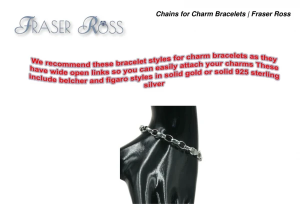Silver Charm Bracelets by Fraser Ross