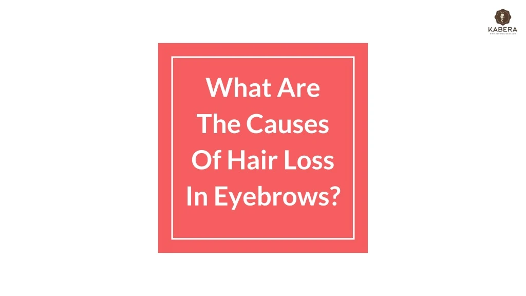 what are the causes of hair loss in eyebrows
