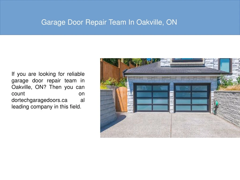 garage door repair team in oakville on