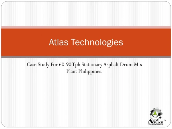 Machinery Asphalt Wet Mix Plants – Atlas Technologies