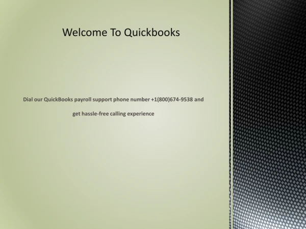 Quickbooks Payroll Support Phone Number
