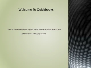 Quickbooks Payroll Support Phone Number - slide 1