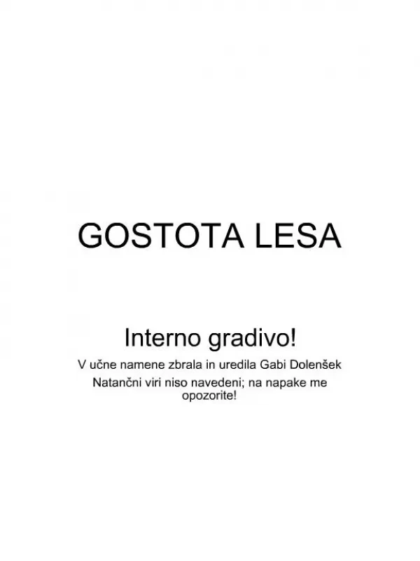 GOSTOTA LESA