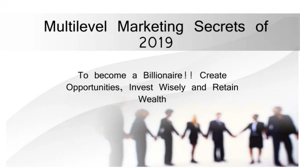 Multilevel Marketing Secrets