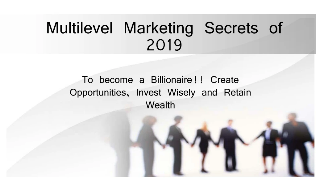 multilevel marketing secrets of 2019